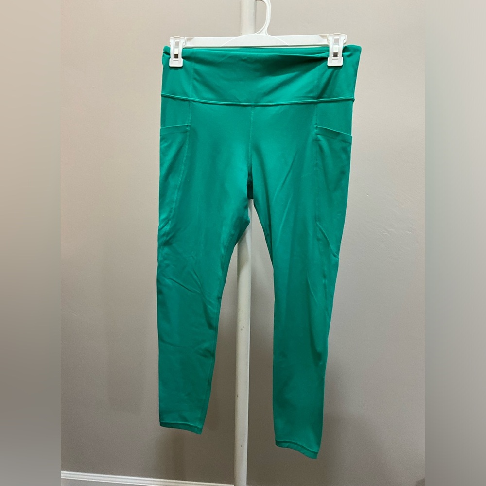 Women’s Athleta Stash Pocket Salutation Tight 198877 Green Large